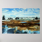 Yellowstone Lake in Winter Poster (Voorkant)