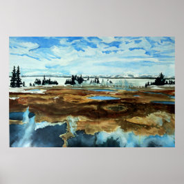 Yellowstone Lake in Winter Poster