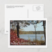 Yellowstone Lake State Park Logo Briefkaart (Voorkant / Achterkant)