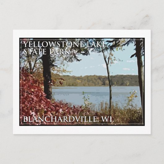 Yellowstone Lake State Park Logo Briefkaart (Voorkant)