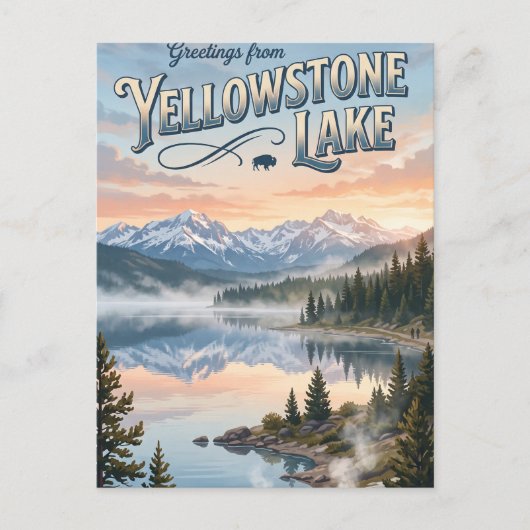 Yellowstone Lake VS Briefkaart (Voorkant)