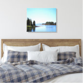 Yellowstone Lake West Duim Kleur 16x20 Canvas Afdruk (Insitu (Slaapkamer))