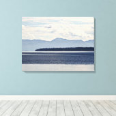 Yellowstone Lake, West Thumb Uitzicht Canvas Afdruk (Insitu (Houten vloer))