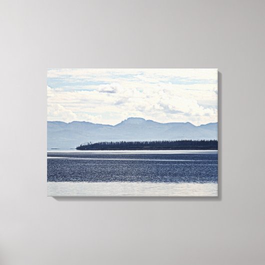 Yellowstone Lake, West Thumb Uitzicht Canvas Afdruk (Voorkant)