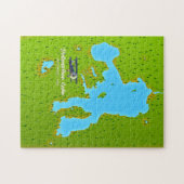 Yellowstone Lake, Wyoming Map Legpuzzel (Horizontaal)