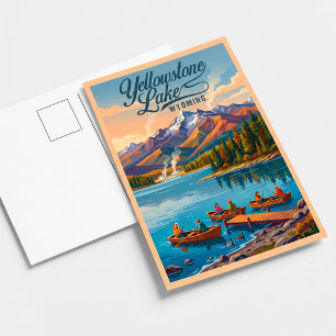Yellowstone Lake Wyoming Schitterende Vissen Briefkaart