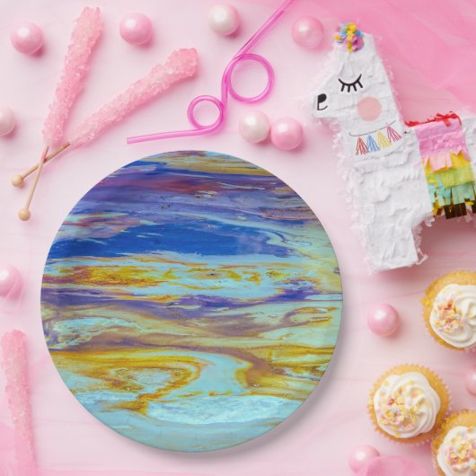 Yellowstone Lava Pool Swirls Papieren Bordje (Feest)