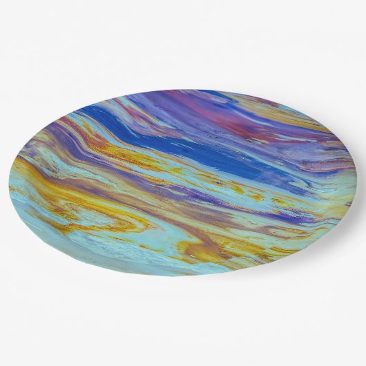 Yellowstone Lava Pool Swirls Papieren Bordje (Gekanteld)