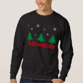 Yellowstone Lodge Winter Scene Sweatshirt-Mannen Trui (Voorkant)