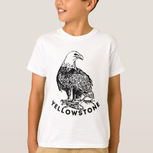 Yellowstone-logo met steenarend als parkvogel t-shirt