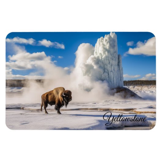 Yellowstone Magnet-Buffalo Geyser Magneet (Horizontaal)