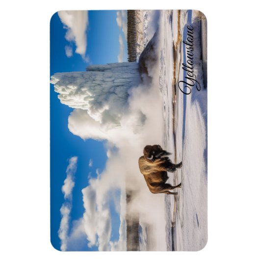 Yellowstone Magnet-Buffalo Geyser Magneet (Verticaal)