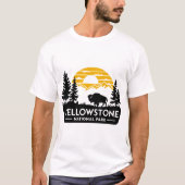 Yellowstone Mannen t-shirt met bizon (Voorkant)