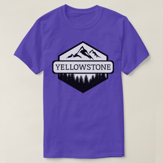 Yellowstone Montana Bergen en Bomen 1 T-shirt (Design voorkant)