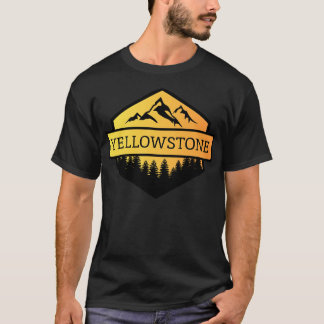 Yellowstone Montana Bergen en bomen T-shirt