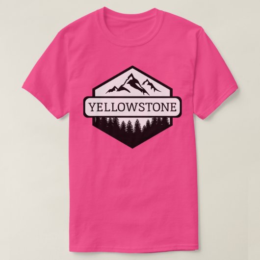 Yellowstone Montana Bergen en Bomen TShirt 1 (Design voorkant)