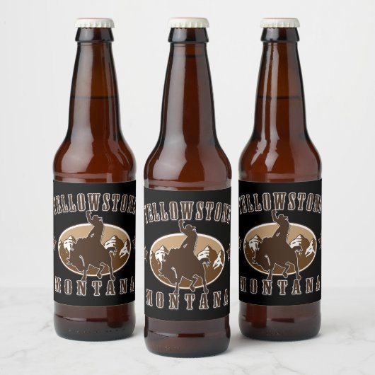 Yellowstone Montana Bier Etiket (Flessen)