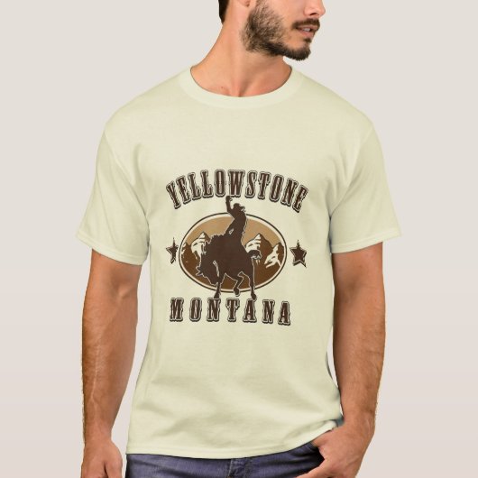 Yellowstone Montana Cowboy T-shirt (Voorkant)