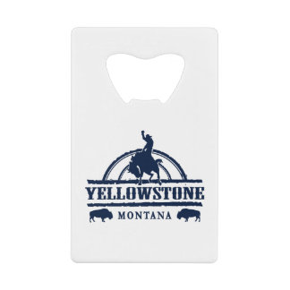 Yellowstone Montana Rodeo Cowboy Creditkaart Flessenopener
