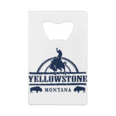Yellowstone Montana Rodeo Cowboy Creditkaart Flessenopener (Achterkant)