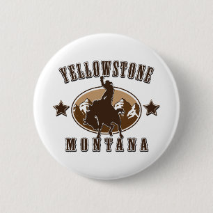 Yellowstone-Montana Ronde Button 5,7 Cm