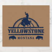 Yellowstone Montana Sparkling Wijnetiket (Enkel label)
