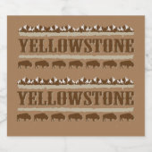 Yellowstone Montana Sparkling Wijnetiket (Enkel label)