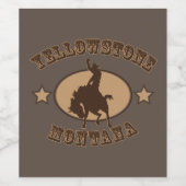 Yellowstone Montana Wijn Etiket (Enkel label)