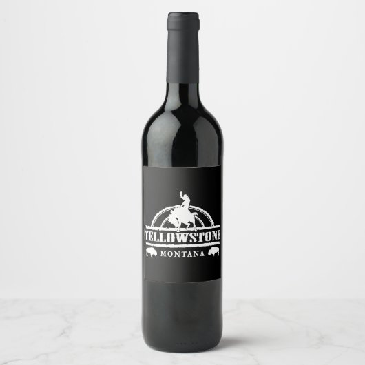 Yellowstone Montana Wijn Etiket (Voorkant)