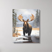 Yellowstone Moose Canvas Art (Voorkant)