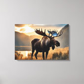Yellowstone Moose Canvas Art (Voorkant)