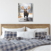 Yellowstone Moose Canvas Art Afdruk (Insitu (Slaapkamer))