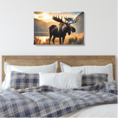 Yellowstone Moose Canvas Art Afdruk (Insitu (Slaapkamer))