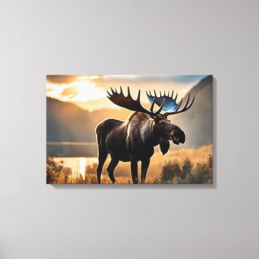 Yellowstone Moose Canvas Art Afdruk (Voorkant)