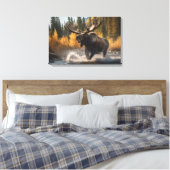 Yellowstone Moose Canvas Art Afdruk (Insitu (Slaapkamer))
