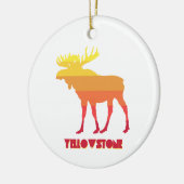 Yellowstone Moose Keramisch Ornament (Links)