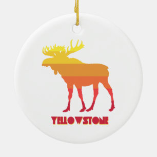 Yellowstone Moose Keramisch Ornament