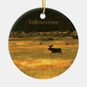 Yellowstone Moose kerstversiering Keramisch Ornament (Voorkant)