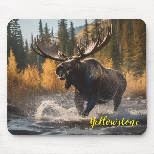 Yellowstone Moose Muismat (Voorkant)