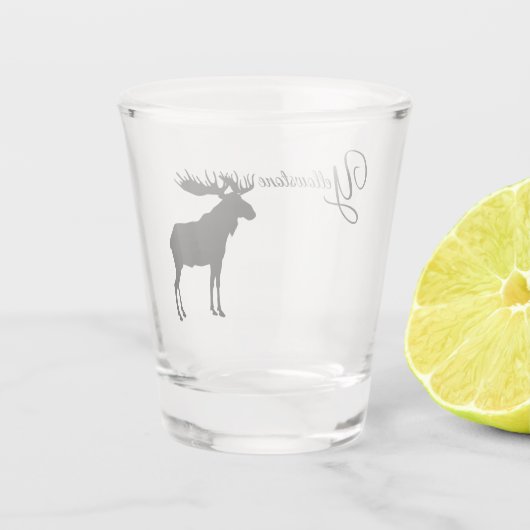 Yellowstone Moose Shot Glas (Achterkant)