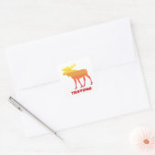 Yellowstone Moose Vierkante Sticker (Envelop)