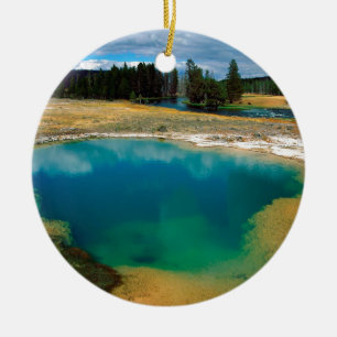 Yellowstone Morning Glory Pool Wyoming Keramisch Ornament