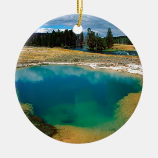 Yellowstone Morning Glory Pool Wyoming Keramisch Ornament (Voorkant)