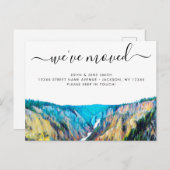 Yellowstone Moving Announcement Briefkaart (Voorkant / Achterkant)