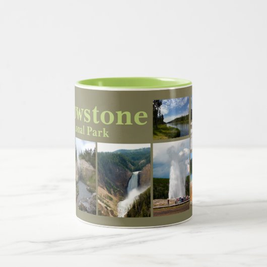 Yellowstone N.P. Collage Tweekleurige Koffiemok (Center)