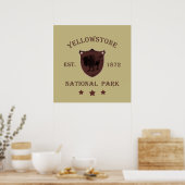 Yellowstone nationaal park poster (Keuken)