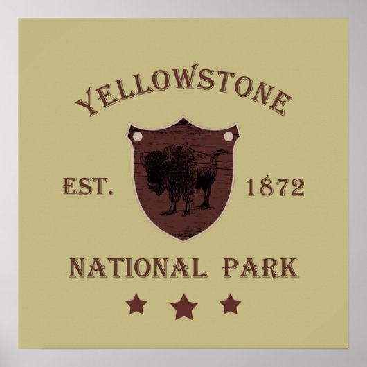 Yellowstone nationaal park poster (Voorkant)