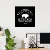 Yellowstone nationaal park poster (Thuiskantoor)