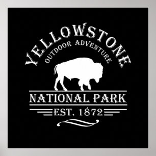 Yellowstone nationaal park poster