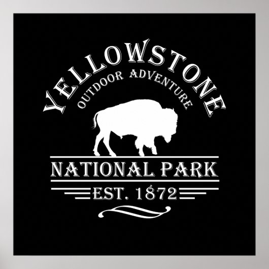 Yellowstone nationaal park poster (Voorkant)